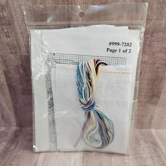 Janlynn Cross Stitch Kit "At The Beach" 999-7202 Needlecraft New - Picture 2 of 2